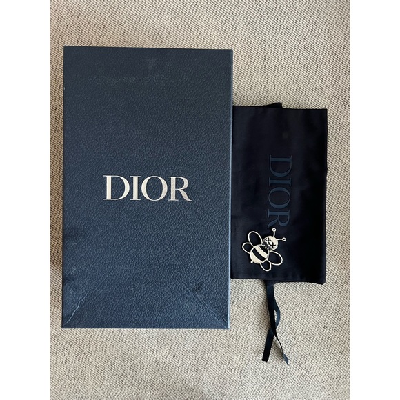 DIOR Medium Empty Dark Blue Shoe Box - Picture 1 of 3